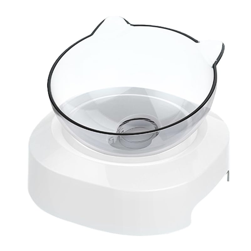 ifundom Tilted Cat Bowl Stand, Raised Pet Food Feeder for Neck Protection
