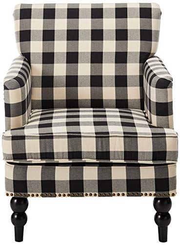 Christopher Knight Home Evete Tufted Fabric Club Chair, Black Checkerboard - Image 3
