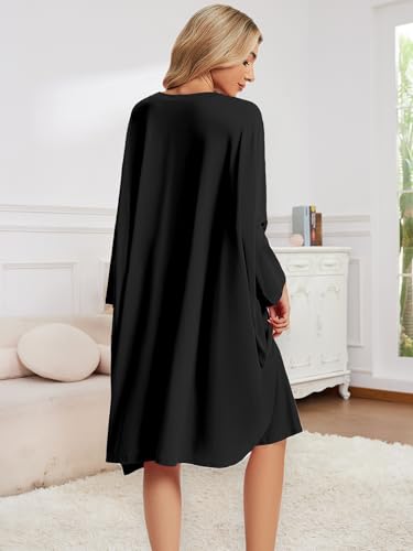 Image of CRIPOM Plus Size Moo Moos for Women Oversized Sleep Shirts for Women Oversized Nightgown with Pocket Fit S-5XL
