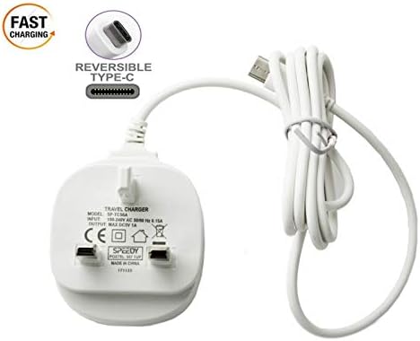 Nokia G60 X30 G21 G50 X20 G20 X10 G10 / Nokia 3.4 5.4 / Nokia 8.1 7.1 7.2 6.2 - Mains Charger Adapter Type C Fast Charger UK 3 Pin Reversible Connector For Nokia 6.1 Plus 5.3 8.3