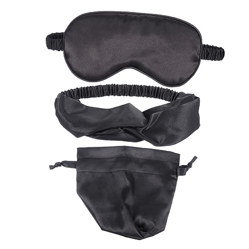 EXAOMBLE ?真?睡眠アイマスク 点 眼罩 ヘアバンド 収納袋 軽量 快適 携帯便利 眠りサポート 不眠 頭痛 ドライアイ対策用