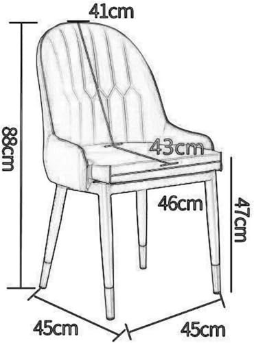 Chaises de salle à manger vintage velours contre le mal de dos - 4