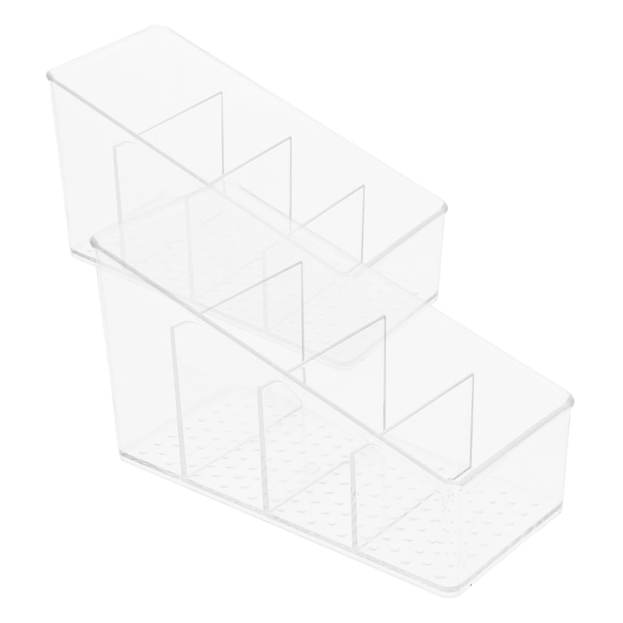 PRETYZOOM 2Pcs Tea Bag Holder with Compartments Clear Tea Bag Container for Easy Organization and Storage Tea Packet Box for Home Use Tea Bag Organizing Box
