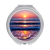 Miroir de maquillage de voyage : le miroir compact portable a un diamètre de 6,1 cm et l'épaisseur est de seulement 0,8 cm. Son design léger et fin le rend facile à transporter n'importe où, se glisse facilement dans votre poche, sac à main, pochette, sac à main ou trousse de maquillage