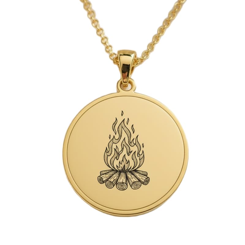 Collier feu de joie en argent gravé pour vos soirées d'été