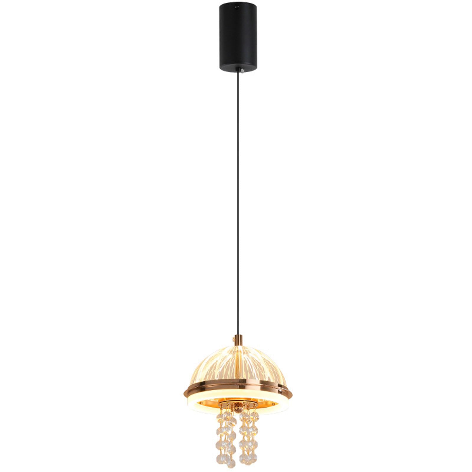 Złota akrylowa lampa wisząca przy łóżku, kreatywna lampa wisząca w kształcie meduzy, nowoczesny minimalistyczny żyrandol do jadalni, odpowiedni na balkon i do jadalni
