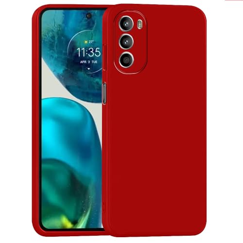 Image of Back Cover for Motorola Moto G62 5G | Full Camera Protection | Premium Liquid Silicon Case | Flexible Bumper Case for Motorola Moto G62 5G (Red)