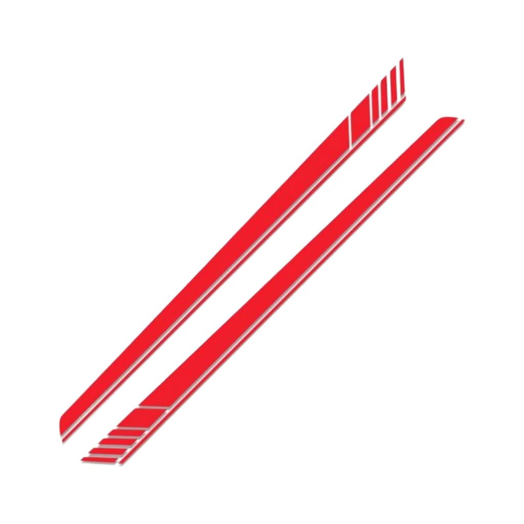 R-timer 2 Pcs Car Side Skirt Stickers for Mercedes-Benz CLA Saloon (C178 C174) 2025 2026, Door Skirt Stripes Checkered Sticker Body Side Decals Auto Exterior Accessories,Red