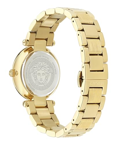 Versace Versace Reve Collection Luxury Womens Watch Timepieces with a Gold Bracelet and Case featuring a Black Dial3