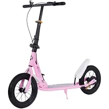 TAYTHI Kids Adult Scooter Non-Electric Folding Scooter Travel Shock Absorbing Adult Scooter with Disc Handbrake and Wide Wheels Foldable Double Suspension Scooter, Easy to Carry Commute/Leisure