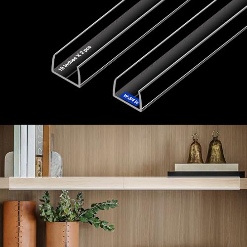 Full 18 Inches Unshortened Cabinet Door Protector, Clear Flexible Slip-On Edge Guard with Soft Rubber Groove, Trimable Cabinet Bumper for 3/4