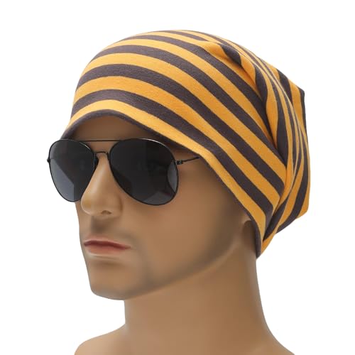 Image of ZLYC Cotton Thin Slouchy Beanie Hat for Men Women Fashion Soft Stretch Knit Skull Cap