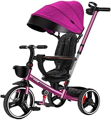 Stroller Wagon Tricycle Trike Cart Children’s Tricycle Collapsible Lightweight Children’s Bicycle Does Not Need to Be Installed Cup Holder Adjustable Pram Carriage Lightweight/E over 1 year old girl g
