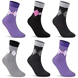 Libella Damen 6 Paar Socken bunte Baumwolle Wintersocken Socken für Frauen und Mädchen mit lustigen Muster tolle Geschenkidee 2255 39-42