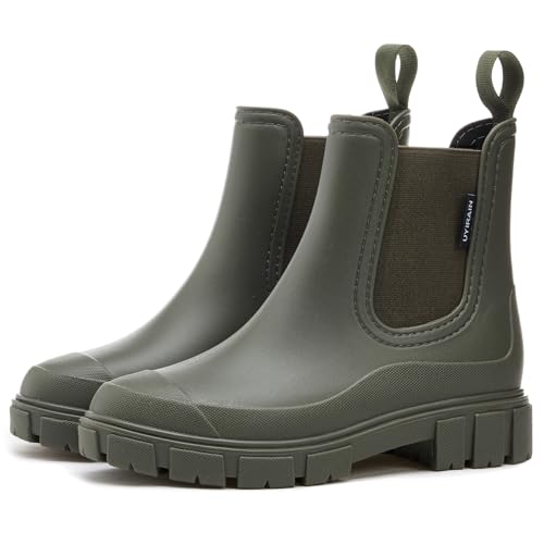 Image of WOWSTICK Women's Ankle Rain Boots Waterproof Lightweight Slip Resistant Fashion Garden Booties