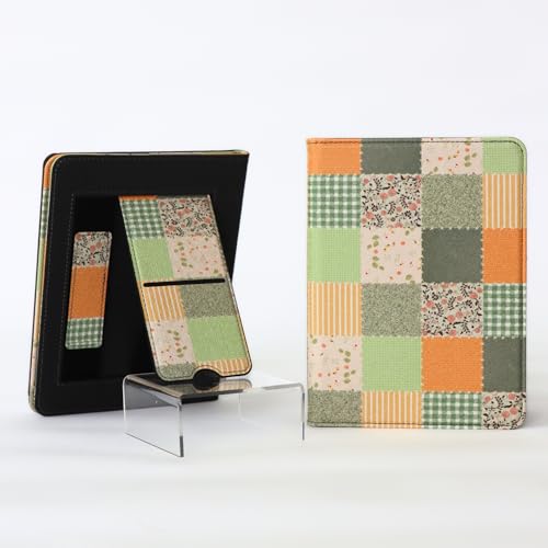 Lash Next Door Patchwork Pages Compatible with Kindle Basic Case 11th and 12th Generation– Premium Protective Cover with Built-in Stand, Hand Strap, Smart Magnetic Closure