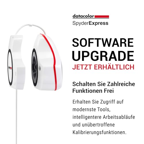 Datacolor SpyderExpress – Einfache Monitorkalibrierung für Foto, Design & Content Creation, unterstützt MacBook M4 Mini-LED, kalibriert 3 Displays, 90-Sekunden-Setup, upgradefähige Software