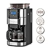 Barista Kaffee & Technik Cafetière Filtre avec verseuse erseuse en verre 1L pur 12 tasses de café, Machine a cafe grain avec broyeur et écran digital, Fonction de minuterie