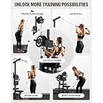 LS01 LAT Pulldown Machine, LAT Row Cable Machine with AB Crunch, LAT Tower with Cable Row Attachments, 3 in 1 Pulley Stations for Home Gym - Image 4