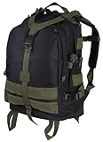 Rothco Large Transport Pack - Rugged Tactical Backpack MOLLE Bag for EDC Storage (Black/Olive Drab, one size)