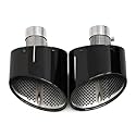 Schalldämpfer Endrohr Für A4 A5 A6 A7 Upgrade Für RS4 RS5 RS6 RS7 Edelstahl Endrohr Auspuff(Schwarz)