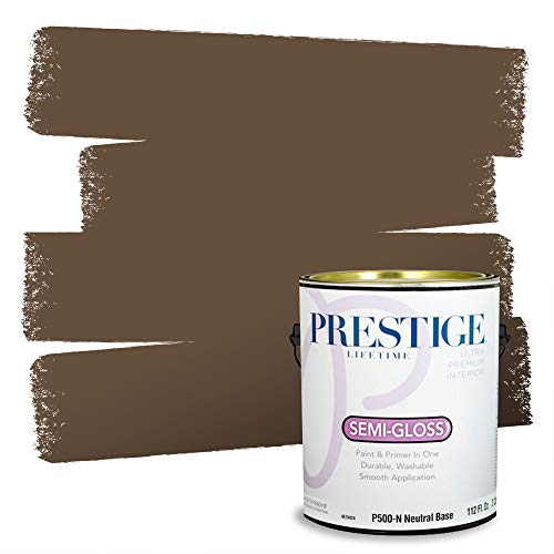PRESTIGE Paints Interior Paint and Primer In One, 1-Gallon, Semi-Gloss, Comparable Match of Sherwin Williams* Kaffee*
