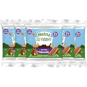 Heinz So Yummy Chocolate Biscotti Baby Food Snacks 7+ Months 6 x 60g