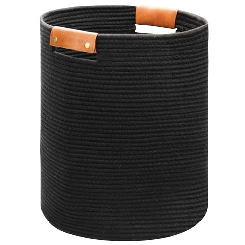 Goodheim Wäschekorb Geflochten Faltbarer Wäschekorb mit Henkel, Aufbewahrungskorb für Wäsche, Spielzeug, Korb aus Baumwolle, Wäschesammler,...