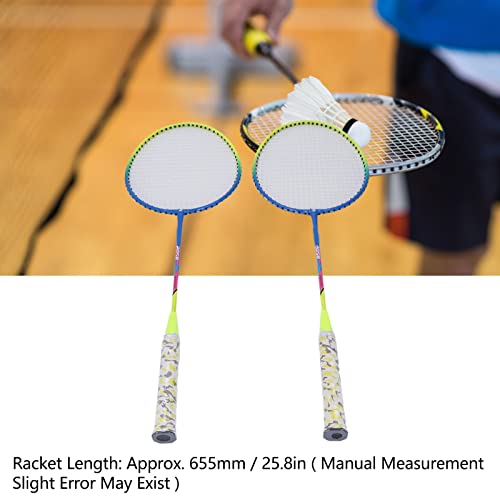 Conjunto de raquete de badminton, raquete de badminton 2 peças design de peça única com pegada confo