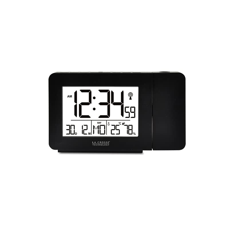 Sveglia Radiocomandata Con Proiezione LA CROSSE TECHNOLOGY WT522: Ora, Data, Temperatura E Due Allarmi In Un Display LED Nero