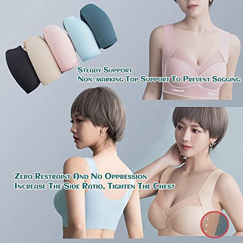 Bra for Seniors, Front Closure Bras for Women Plus Size, Glamorette Snap Front Bra Older Women (Beige, 36/80BCD) - Image 5