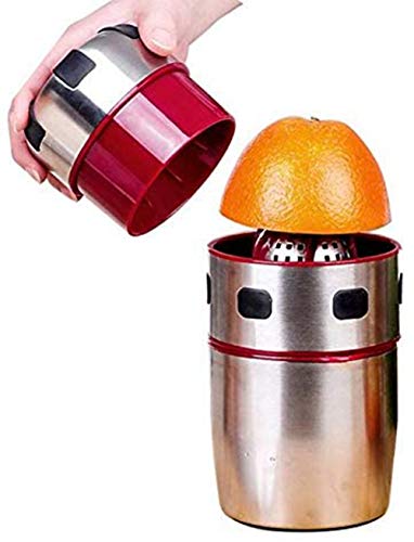 XZANTE Presse-Agrumes Agrumes Presse-Agrumes Manuel Portable Acier Inoxydable Couvercle de Presse-Agrumes Rotation Presse-Agrumes pour Les Oranges, Citrons, Mandarines Et Autres Fruits