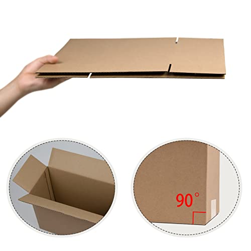 Image of 12x8x5 Inches Shipping Boxes, Brown Corrugated Cardboard Boxes for Small Bussiness, 25 Pack