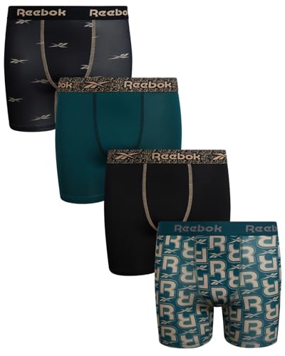 Reebok Boys Boxer Briefs - 3 Pack Soft Comfort Performance Stretch Boys Underwear - Breathable Boxers for Boy (6-18)