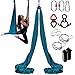 VEVOR Hamaca aérea de yoga 8x2,8 m Kit de columpio de yoga con inversión de danza aérea Nylon 100 g/m² Carga 1000 kg Vuelo aéreo antigravedad para fitness Culturismo Pilates Gimnasio Estudio, Verde