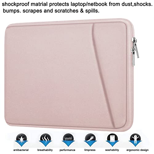 Image of Laptop case 15.6 inch, Durable Briefcase Shockproof Protective Cover, Handbags Portable Laptop Bag for 15.6 inch HP Dell Asus Lenovo Notebook Computer Sleeve with Front Pocket, Pink
