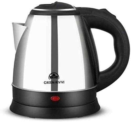 green-kivvi stainless steel automatic electric kettle (1.2l) with auto cut-off feature