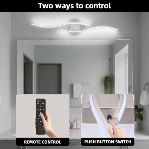 Image of Battery Powered Silver Wall Sconces Set of 2, Brushed Nickel 39.4 inch LED Dimmable Wall Sconce with Remote Control /Timer /Memory, USB Rechargeable Wall Lights for Living Room Bedroom Hallway