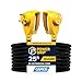 Camco Heavy Duty Outdoor Extension Cord RV Auto Easy PowerGrip Handles- 30 Amp (3750W/125V), 10-Gauge 25ft (55191)