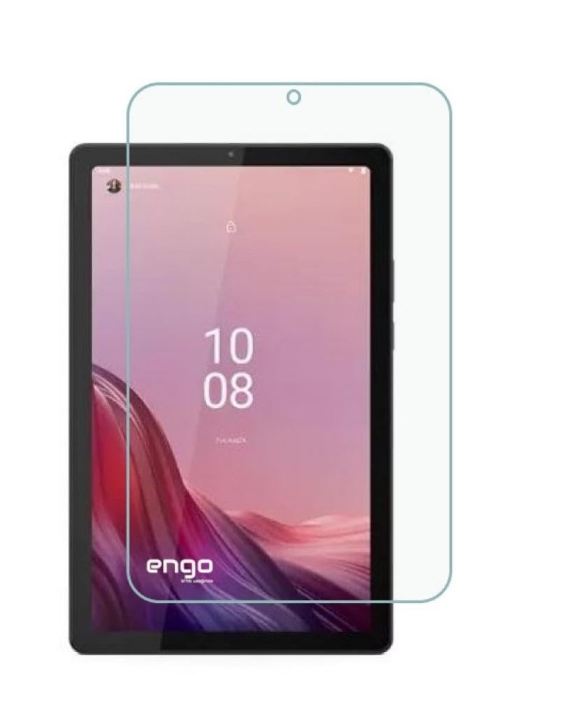 Engo Lenovo Tab M9 TB310FU İle Uyumlu Ekran Koruyucu 9H Temperli Kırılmaz Esnek Nano Cam, Çizilmeye Ve Darbeye Dayanıklı Koruma, HD Şeffaf