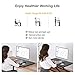 HUANUO Standing Desk Converter Height Adjustable Stand up Desktop Riser, Sit to Stand Gas Spring Workstation 28.5 inches for Laptop & Monitors for Home Office