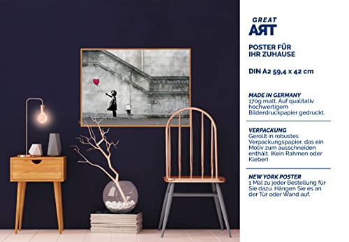 GREAT ART® Poster - Balloon Girl - Banksy Arte di