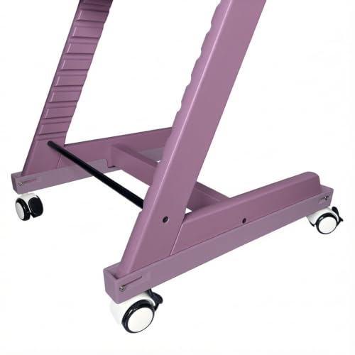 Image of Wheels Compatible with Stokke Tripp Trapp High Chair, with Safety Locks,360 Rotation, Silent Casters,Convenience,No Drilling Required Undamaged Your Highchair (Purple)