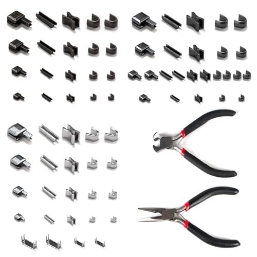 71 Stück Reißverschluss Reparatur Set Reißverschluss Reparaturset Reissverschluss Reparatur Set Ersatz Reissverschluss Zipper Ersatzteile für #3#5#8#10 Kleidung Taschen Enthält 2 Zangen Werkzeug