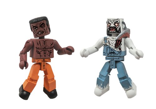 Diamond Select Toys Walking Dead Minimates Series 3 Tyreese and Farmer Zombie Action Figure