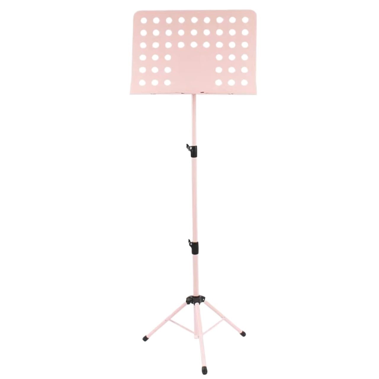 Atril Musica Impermeable Atril De Partituras Plegable Y Elevable para Practicar En Casa Y Actuaciones En El Escenario, Portátil Y Ajustable Atril Partituras Multifuncional(Pink)