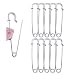 Color Scissor 10pcs Safety Pins Extra Large Heavy Steel Pins for Blankets, Skirts, Crafts, Kilts