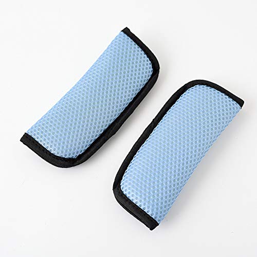 Breathable Mesh Car Seat Shoulder Pads for Kids - Soft 5-Point Harness Covers, Comfortable Baby Safety Belt Pads (6.3" x 2.4") (Pink)