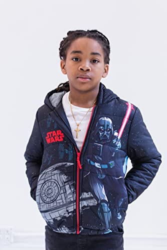 STAR WARS TIE Fighter Darth Vader Zip Up Puffer Jacket Little Kid to Big Kid2