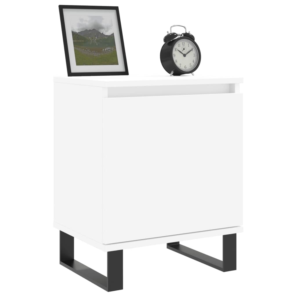Zeitloser Nachttisch aus Holzwerkstoff mit Staufach und robuster Tischplatte für Wohnzimmer und Schlafzimmer, feuchtigkeitsbeständig und stabil